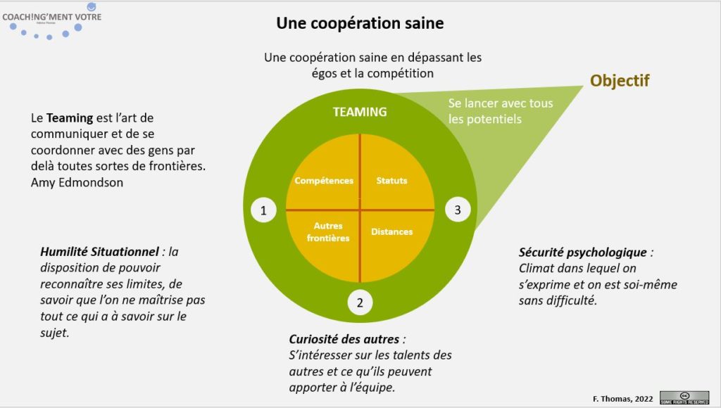 Coaching; Coach; Coach Nantes; Développement personnel; Développement professionnel; Développement d'équipes; Coachingmentvotre; Teaming; Coopération; Sécurité; Humilité; Curiosité